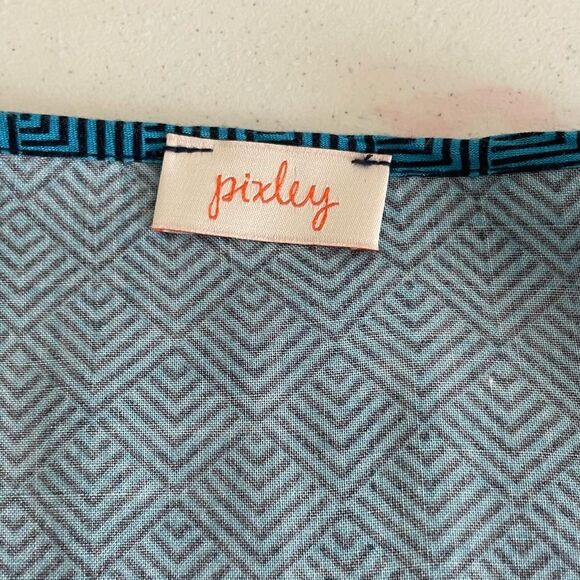 Pixley Martin Tie Waist Geometric Print Tunic Top Size XL - Picture 12 of 16